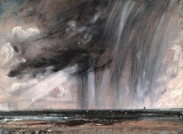 Rainstorm over the sea by John Constable